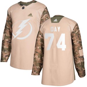 Men's Tampa Bay Lightning Sean Day Adidas Authentic Veterans Day Practice Jersey - Camo