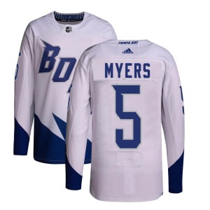 Men's Tampa Bay Lightning Philippe Myers Adidas Authentic 2022 Stadium Series Primegreen Jersey - White