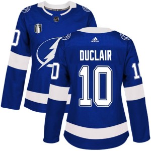 Women's Tampa Bay Lightning Anthony Duclair Adidas Authentic Home 2022 Stanley Cup Final Jersey - Blue