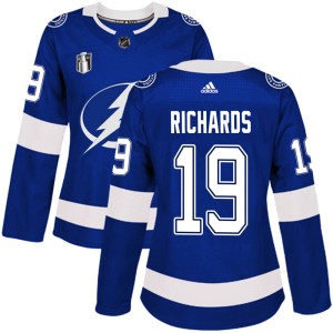 Women's Tampa Bay Lightning Brad Richards Adidas Authentic Home 2022 Stanley Cup Final Jersey - Blue