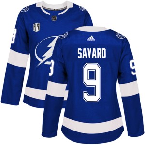 Women's Tampa Bay Lightning Denis Savard Adidas Authentic Home 2022 Stanley Cup Final Jersey - Blue