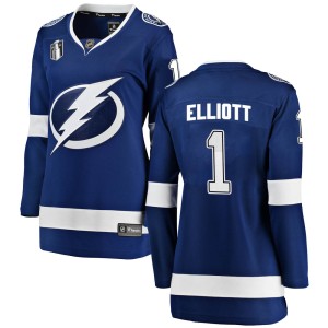 Women's Tampa Bay Lightning Brian Elliott Fanatics Branded Breakaway Home 2022 Stanley Cup Final Jersey - Blue
