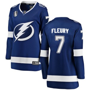 Women's Tampa Bay Lightning Haydn Fleury Fanatics Branded Breakaway Home 2022 Stanley Cup Final Jersey - Blue