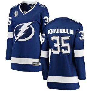 Women's Tampa Bay Lightning Nikolai Khabibulin Fanatics Branded Breakaway Home 2022 Stanley Cup Final Jersey - Blue