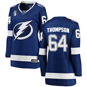 Women's Tampa Bay Lightning Jack Thompson Fanatics Branded Breakaway Home 2022 Stanley Cup Final Jersey - Blue