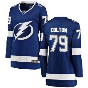 Women's Tampa Bay Lightning Ross Colton Fanatics Branded Breakaway Home Jersey - Blue