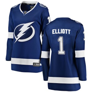 Women's Tampa Bay Lightning Brian Elliott Fanatics Branded Breakaway Home Jersey - Blue