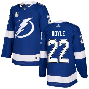 Men's Tampa Bay Lightning Dan Boyle Adidas Authentic Home 2022 Stanley Cup Final Jersey - Blue