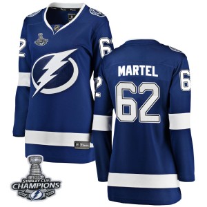 Women's Tampa Bay Lightning Danick Martel Fanatics Branded Breakaway Home 2020 Stanley Cup Champions Jersey - Blue
