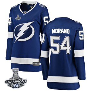 Women's Tampa Bay Lightning Antoine Morand Fanatics Branded Breakaway Home 2020 Stanley Cup Champions Jersey - Blue