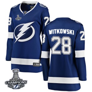 Women's Tampa Bay Lightning Luke Witkowski Fanatics Branded Breakaway Home 2020 Stanley Cup Champions Jersey - Blue