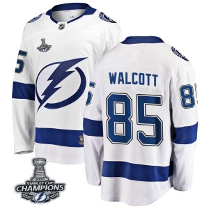 Youth Tampa Bay Lightning Daniel Walcott Fanatics Branded Breakaway Away 2020 Stanley Cup Champions Jersey - White