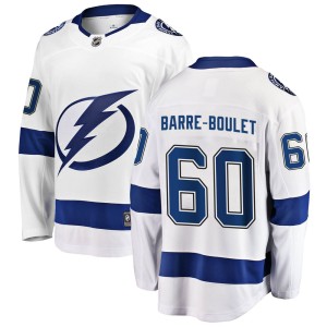 Men's Tampa Bay Lightning Alex Barre-Boulet Fanatics Branded Breakaway Away Jersey - White