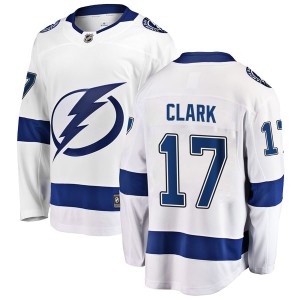 Men's Tampa Bay Lightning Wendel Clark Fanatics Branded Breakaway Away Jersey - White