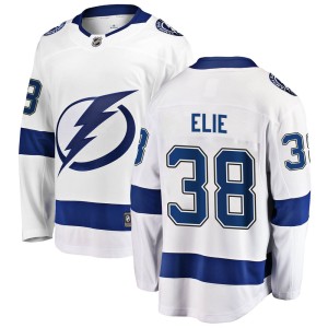 Men's Tampa Bay Lightning Remi Elie Fanatics Branded Breakaway Away Jersey - White