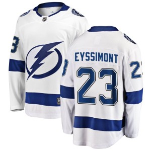 Men's Tampa Bay Lightning Michael Eyssimont Fanatics Branded Breakaway Away Jersey - White
