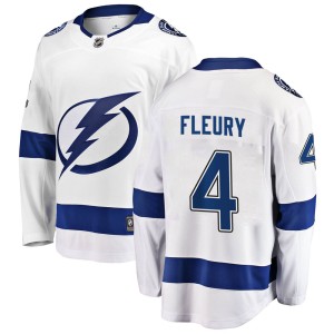 Men's Tampa Bay Lightning Haydn Fleury Fanatics Branded Breakaway Away Jersey - White