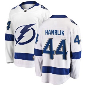 Men's Tampa Bay Lightning Roman Hamrlik Fanatics Branded Breakaway Away Jersey - White