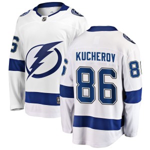 Men's Tampa Bay Lightning Nikita Kucherov Fanatics Branded Breakaway Away Jersey - White