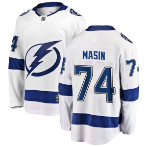 Men's Tampa Bay Lightning Dominik Masin Fanatics Branded Breakaway Away Jersey - White