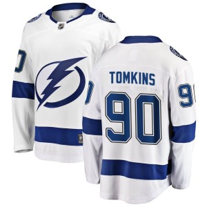 Men's Tampa Bay Lightning Matt Tomkins Fanatics Branded Breakaway Away Jersey - White