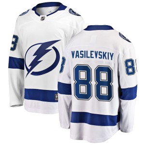 Men's Tampa Bay Lightning Andrei Vasilevskiy Fanatics Branded Breakaway Away Jersey - White