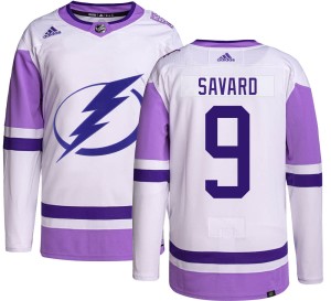 Men's Tampa Bay Lightning Denis Savard Adidas Authentic Hockey Fights Cancer Jersey -