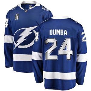 Youth Tampa Bay Lightning Matt Dumba Fanatics Branded Breakaway Home 2022 Stanley Cup Final Jersey - Blue