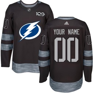 Youth Tampa Bay Lightning Custom Authentic 1917-2017 100th Anniversary Jersey - Black