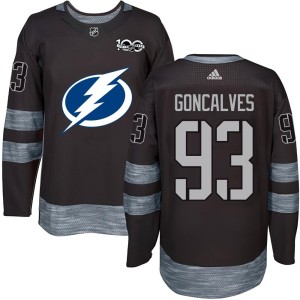 Youth Tampa Bay Lightning Gage Goncalves Authentic 1917-2017 100th Anniversary Jersey - Black