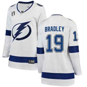 Women's Tampa Bay Lightning Brian Bradley Fanatics Branded Breakaway Away 2022 Stanley Cup Final Jersey - White