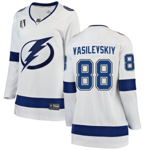 Women's Tampa Bay Lightning Andrei Vasilevskiy Fanatics Branded Breakaway Away 2022 Stanley Cup Final Jersey - White