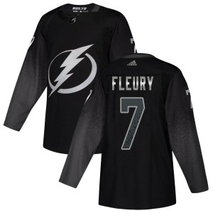 Youth Tampa Bay Lightning Haydn Fleury Adidas Authentic Alternate Jersey - Black