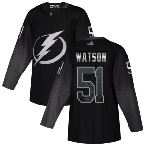 Youth Tampa Bay Lightning Austin Watson Adidas Authentic Alternate Jersey - Black