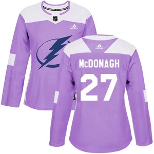 Women's Tampa Bay Lightning Ryan McDonagh Adidas Authentic Fights Cancer Practice Jersey - Purple