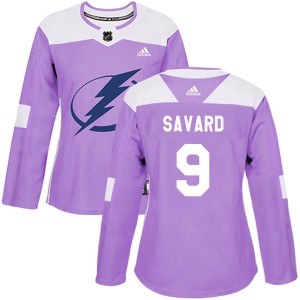 Women's Tampa Bay Lightning Denis Savard Adidas Authentic Fights Cancer Practice Jersey - Purple