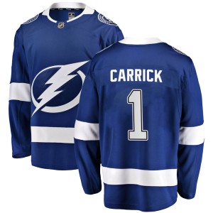 Men's Tampa Bay Lightning Trevor Carrick Fanatics Branded Breakaway Home Jersey - Blue