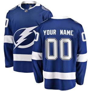 Men's Tampa Bay Lightning Custom Fanatics Branded ized Breakaway Home Jersey - Blue