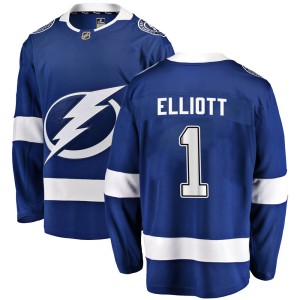 Men's Tampa Bay Lightning Brian Elliott Fanatics Branded Breakaway Home Jersey - Blue