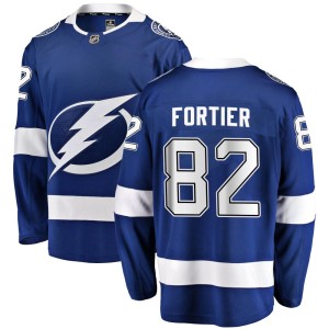 Men's Tampa Bay Lightning Gabriel Fortier Fanatics Branded Breakaway Home Jersey - Blue