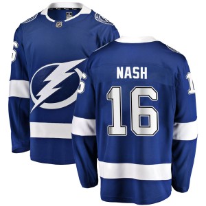 Men's Tampa Bay Lightning Riley Nash Fanatics Branded Breakaway Home Jersey - Blue