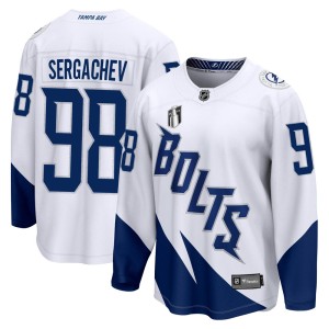 Men's Tampa Bay Lightning Mikhail Sergachev Fanatics Branded 2022 Stadium Series Breakaway 2022 Stanley Cup Final Jersey - White