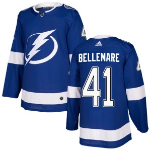Men's Tampa Bay Lightning Pierre-Edouard Bellemare Adidas Authentic Home Jersey - Blue