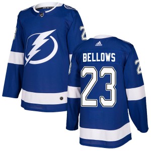 Men's Tampa Bay Lightning Brian Bellows Adidas Authentic Home Jersey - Blue