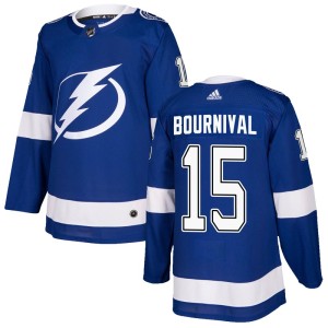 Men's Tampa Bay Lightning Michael Bournival Adidas Authentic Home Jersey - Blue