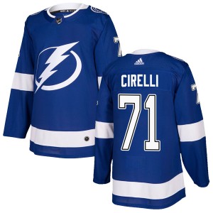 Men's Tampa Bay Lightning Anthony Cirelli Adidas Authentic Home Jersey - Blue