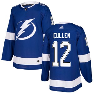 Men's Tampa Bay Lightning John Cullen Adidas Authentic Home Jersey - Blue