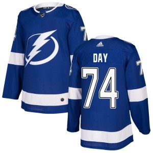 Men's Tampa Bay Lightning Sean Day Adidas Authentic Home Jersey - Blue