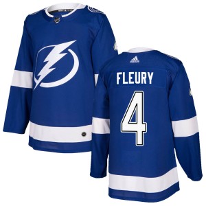 Men's Tampa Bay Lightning Haydn Fleury Adidas Authentic Home Jersey - Blue