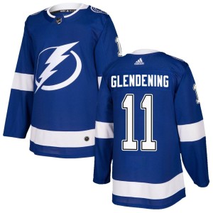 Men's Tampa Bay Lightning Luke Glendening Adidas Authentic Home Jersey - Blue